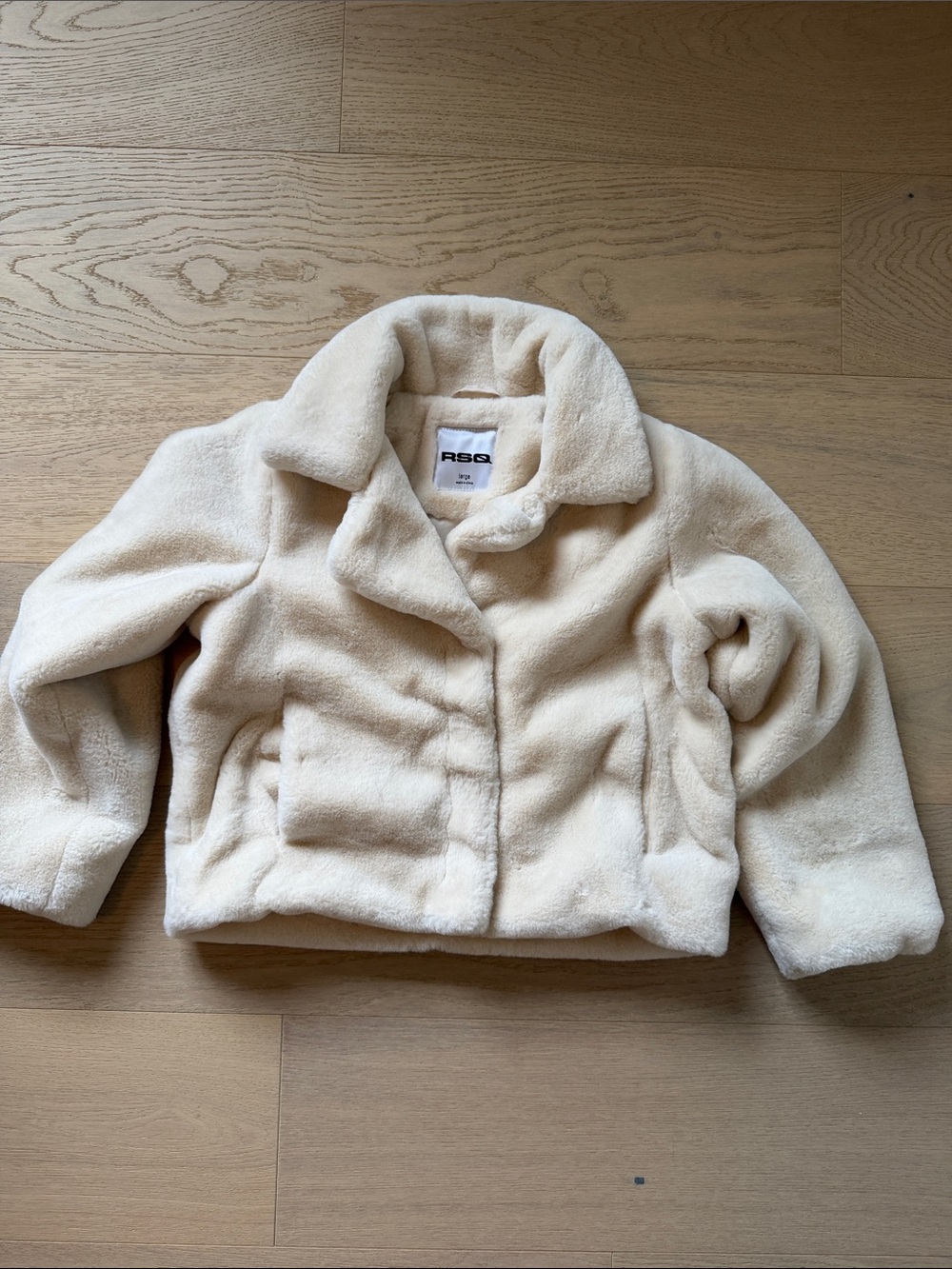 RSQ Kids Cream Faux-Fur Puffer Jacket